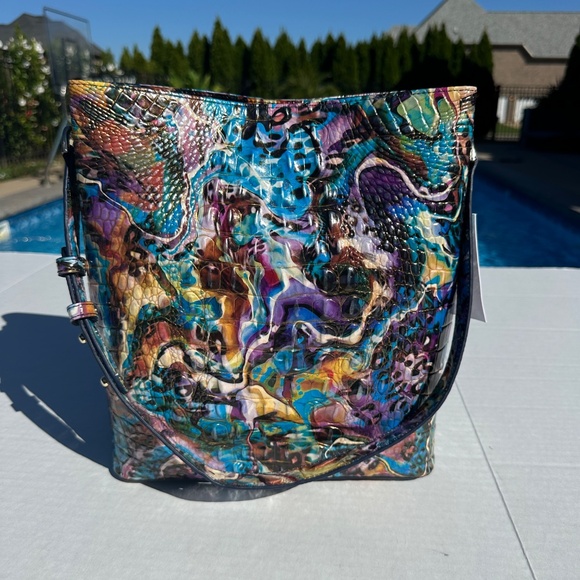 NWT Brahmin Celina Euphoria Melbourne Leather Shoulder Bucket Bag - Picture 1 of 15